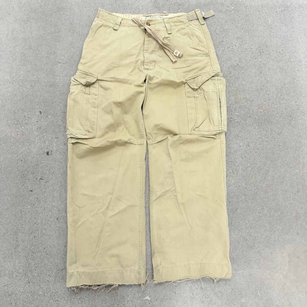 Y2K Abercrombie Fitch Baggy Men's Twill AF Cargo Pant Size 32